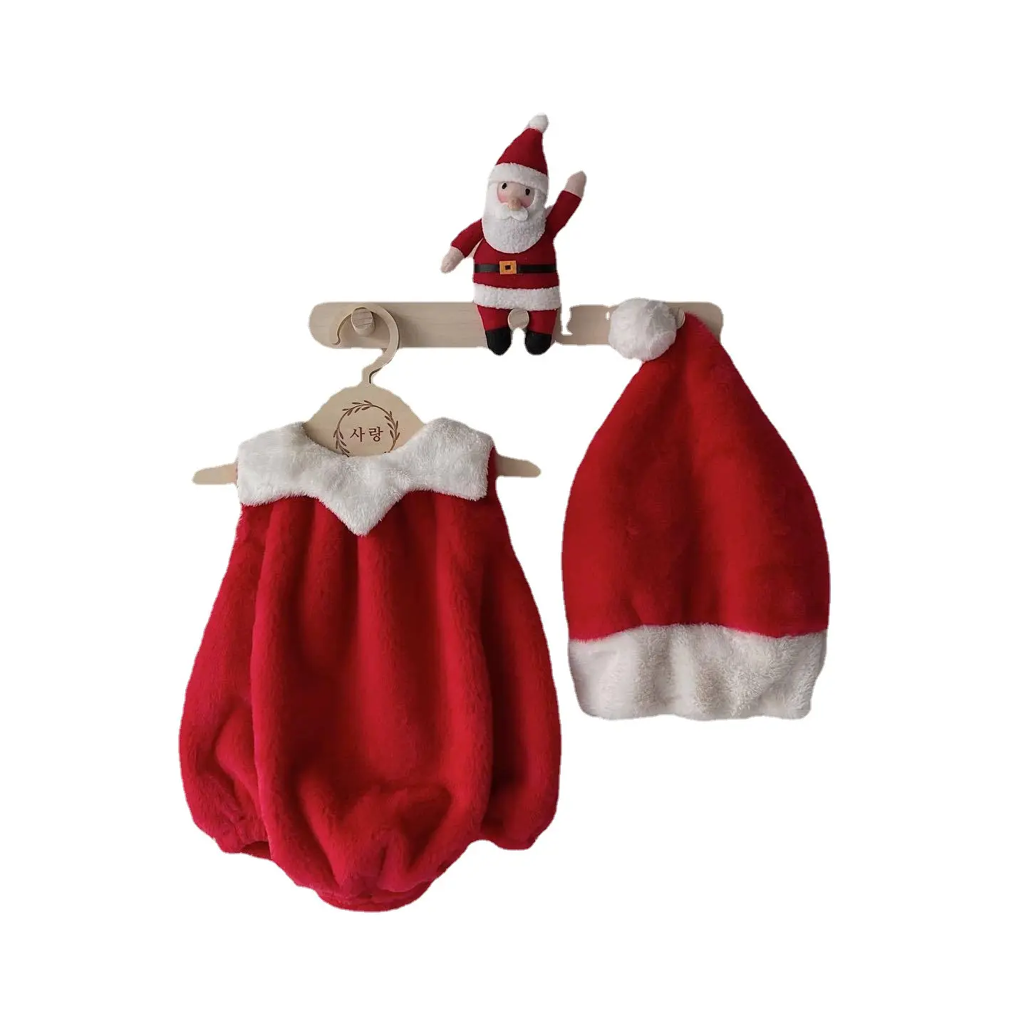 2024 Navidad nueva ropa de otoño e invierno para bebés rojo lindo bebé mameluco Infantil Niño onesie ropa infantil