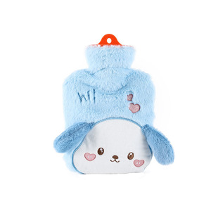 Bouillotte avec housse en peluche motif dessin animé, anti-explosion, pour étudiants, literie de dortoir, rose - Product Image 2