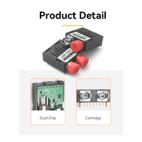Giantech, módulo de fibra óptica de grado comercial, transceptor, grado TTL, baja velocidad, CC, 2M, modo único, fibra dual, módulo óptico 1X9