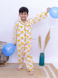 Étnico y lindo dibujos animados franela algodón niños pijamas pantalones largos conjuntos primavera ropa de casa - Product Image 5