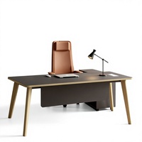Bureau de direction en bois avec structure métallique robuste de qualité supérieure pour les bureaux d'entreprise et les applications de travail à domicile