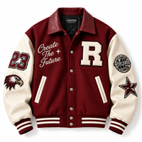 Blouson universitaire vintage personnalisé en feutre avec broderie chenille et sergé, style baseball, pour l'hiver – Fabricant