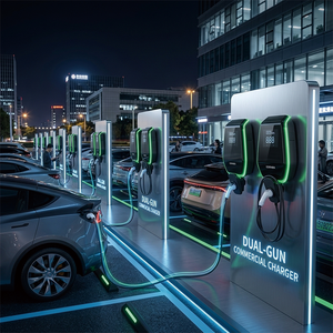 Chargeur mural AC pour véhicule électrique ES07 7KW monophasé ES22 22KW triphasé avec écran numérique en option et câble de charge Type 2 intégré - Product Image 4