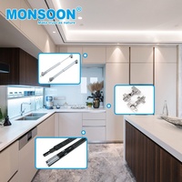 Mécanisme de table extensible à fermeture douce MONSOON de 45 mm, glissière de tiroir pour extension complète, glissière de fermeture douce pour armoire