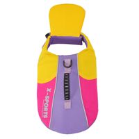 Gilet de sauvetage pour chien à flottabilité élevée, réglable, avec support flottant et design antidérapant pour la natation, la plage et les activités aquatiques