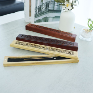 Logo personalizzato eco-friendly casa <span class=keywords><strong>Oud</strong></span> Bakhoor bruciatore di incenso legno di bambù arabico bastoni di incenso scatola diffusore aromaterapia - Product Image 5
