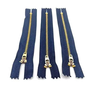 Wholesale Factory Customized YJY Metal Zip Puller YG Brass Zipper Slider Plating Semi Auto Lock For Garment Je