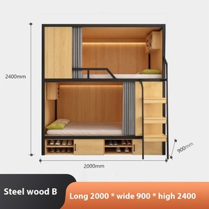 Kaisenli - Litera de Acero Resistente para Hostales Juveniles, Cama Cápsula, Cápsula para Dormir, Cápsula de Lujo para Descansar en el Aeropuerto - Product Image 5