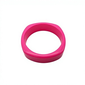 Bracelets en résine acrylique colorés, ensemble de bijoux tendance, forme carrée multicolore, meilleur accessoire de bijouterie unisexe pour femme - Product Image 3