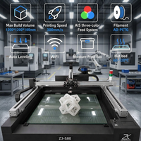 Imprimante 3D automatique haute vitesse ZTEK Z3-S80 avec plateau chauffant, nivellement automatique, USB/WiFi/SD, vitesse d'impression 500 mm/s, garantie 3 ans pour usage industriel