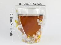Vente en gros OEM/ODM – Tasse à café/thé en verre à double paroi avec fleurs séchées, design moderne et épuré, origine Guangdong