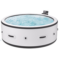 Jacuzzi Inflable Premium, Spa Portátil con Chorros de Masaje de Burbujas, Relajación Interior y Exterior para Jardín o Villa