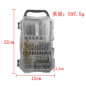 Mr <b>Drill</b> 31pc Woodworking <b>Drill</b> <b>Bit</b> <b>Set</b> Inch Brad Point Forstner <b>Bits</b> Steel Bright Finish <b>Masonry</b> Drilling - Product Image 4