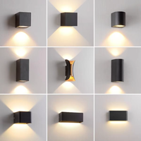 Applique murale LED IP65 pour extérieur, balcon, véranda, jardin, allée, éclairage décoratif, lampe de chevet intérieure en aluminium AC110V 220V