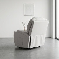 Canapé inclinable électrique PUZE Q701 COMODO, chauffant, avec télécommande intelligente USB, porte-gobelet intégré, design moderne, extensible en bois