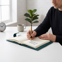 Agenda en cuir A5 personnalisable, fait main, luxe, avec anneaux, organiseur en cuir véritable avec poche