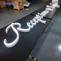 Lettres programmables multicolores changeantes, lettres 3D RGB personnalisées, enseigne LED pour entreprise avec télécommande pour enseigne commerciale