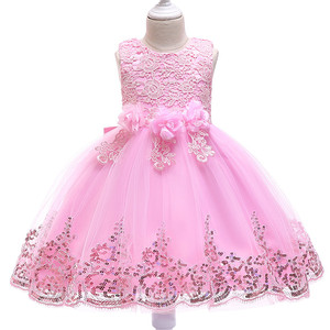 Abito da Principessa Rosso Brillante per Bambine, Vestito da Festa Antirughe in Cotone Traspirante, Abito da Cerimonia per Damigelle - Product Image 4