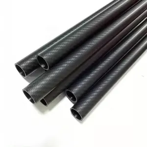 Manufacturer High Modulus 3K Carbon Fibre Round Tube/Pole/Pipe Custom Carbon Fiber Tube