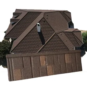 屋顶材料住宅屋顶价格彩色石材涂层galvalume钢屋顶板尼日利亚印度埃塞俄比亚