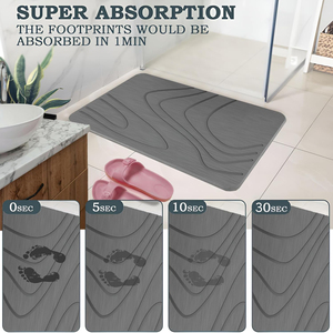 Customized Design Nonslip American Style Bathroom Quick Drying Diatomaceous Earth Diatomite <b>Bath</b> <b>Mat</b> Stone <b>Bath</b> <b>Mat</b> - Product Image 2