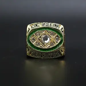 1968 Kampioenschap Ring Met De New York Jets Europa En Amerika Populaire Memorial Nostalgische Klassieke Ring