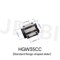 Glissière linéaire de précision robuste série HGW, modèle HGW35CC