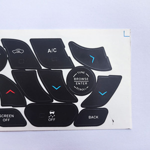 Pegatina de Reparación para Botón de Aire Acondicionado de Chrysler 200, Adhesivo de PVC Negro para Interiores, 2014 2015 2016 2017 - Product Image 2