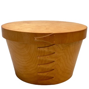 Huashenwood Bắc Âu Retro làm bằng tay bằng gỗ shaq hộp nghệ thuật Thời Trung Cổ vỏ cây Hộp nhà hình bầu dục lưu trữ hộp - Product Image 1
