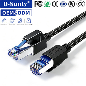 Cable Ethernet CAT8 Trenzado Redondo SFTP con Doble Blindaje, 40Gbps 2000MHz, Cable de Conexión de Red RJ45, CE FCC RoHS - Product Image 1