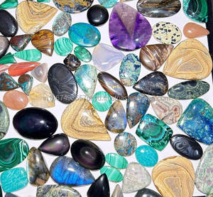 Lot en gros de cabochons naturels de toutes formes, pierres précieuses en vrac, tailles et formes variées - Product Image 6