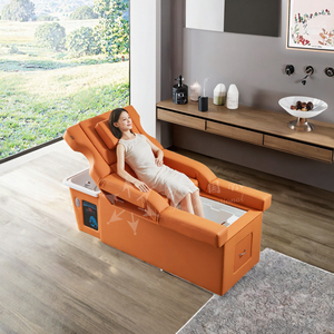 Cama de Masaje Spa de Diseño Moderno de 90 cm con Lavabo de Cerámica para Champú y Pedicura - Equipo para Salones de Belleza y Peluquería, Incluye Terapia Capilar - Product Image 3