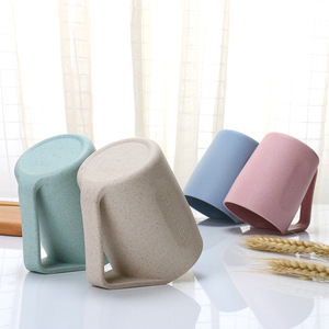 ถ้วยแปรงฟันข้าวสาลีถ้วยแปรงฟันพลาสติกเป็นมิตรกับสิ่งแวดล้อมดีไซน์สร้างสรรค์ - Product Image 5