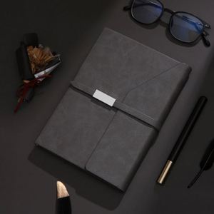 Promotional A5 Elegant Faux Leather Tri-Fold <b>Notebook</b> <b>Set</b> High-End Business Journal with Custom Logo Printing Available - Product Image 3