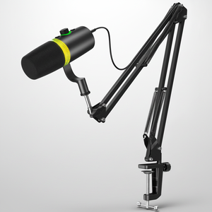 Kit de <span class=keywords><strong>Bras</strong></span> <span class=keywords><strong>Articulé</strong></span> pour Microphone Dynamique Cardioïde <span class=keywords><strong>avec</strong></span> Réduction de Bruit et Éclairage RGB - USB/XLR Professionnel pour Podcast et Communication - Product Image 1