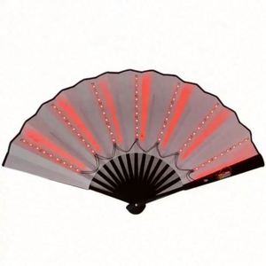 Éventail LED pliable en bambou lumineux et coloré pour discothèque, idéal pour les soirées rave (vente en gros) - Product Image 5