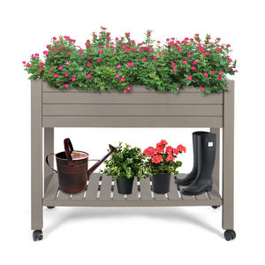 Bac à <span class=keywords><strong>vers</strong></span> extérieur de 12,5 l/3,3 gal, composter lit de jardin surélevé avec pieds - Product Image 3