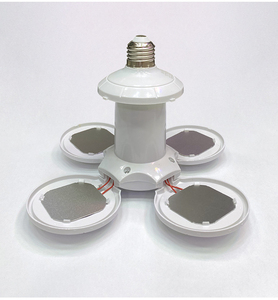 Ventilateur de plafond LED avec moteur DC, 3 pales, corps en PC+copper, télécommande, CRI élevé 90, AC 220V, montage encastré, blanc - Product Image 1