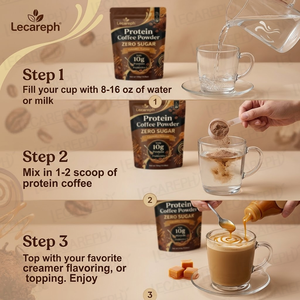 Poudre de <span class=keywords><strong>café</strong></span> protéiné Arabica à marque privée pour la croissance musculaire, mélange instantané de <span class=keywords><strong>café</strong></span> et de protéines de lactosérum - Product Image 4