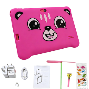 Pink Animal Face Kids Tablet Case With Accessories For Children Educational Use Drop Resistance Protective <b>Cover</b> - Product Image 1