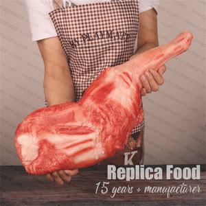 Ristorante mercato del montone pubblicità <span class=keywords><strong>promo</strong></span> display puntelli simulazione carne di agnello fresca cruda mezzo modello di campione di agnello - Product Image 2