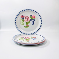 Assiettes à dîner pour enfants en plastique mélamine personnalisées incassables de 20cm de qualité alimentaire
