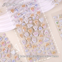 Mini autocollants 3D animaux bulles, matériaux pour autocollants de planificateur DIY, décoration de la vie quotidienne, autocollants PVC dessin animé