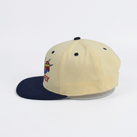 Casquette Snapback Unisexe Personnalisée de Haute Qualité, 6 Panneaux, en Denim Dobby, avec Motif Lettres et Broderie Main, Réglable, Tendance, pour Activités Extérieures et Fêtes