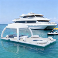 Île flottante gonflable de haute qualité SHUNYUAN, plateforme de tente gonflable en PVC, dôme de loisirs, quai pour yacht