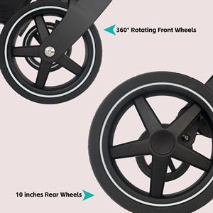 <span class=keywords><strong>Poussette</strong></span> <span class=keywords><strong>pliable</strong></span> 4 roues KingKong OEM avec suspension, cadre en alliage d'aluminium, certifiée EN1888, capacité de charge de 20 kg - Product Image 5