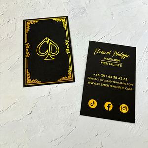 Kartu Bisnis Profesional Foil emas kualitas tinggi Kartu Terima kasih tempat timbul UV Promosi timbul kartu bisnis mewah - Product Image 5