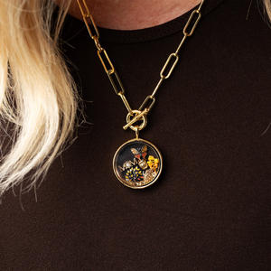 Pendentif de boîte de personnalité rétro de Station indépendante avec conception creuse transparente en cuivre accessoires de géométrie fermée ouvrable bricolage - Product Image 2