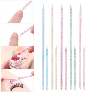 50pcs Manicure <b>Pedicure</b> <b>Tools</b> Acrylic Crystal Handle Double Head Reusable Nail Cuticle Remover Nail Pusher - Product Image 3