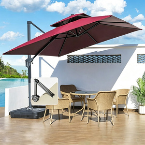 Sombrilla <span class=keywords><strong>Roma</strong></span> Avanzada para Exteriores, Muebles de Jardín Duraderos, Parasol con Poste Metálico, Diseño Colgante con Iluminación, Plegable, Anti-UV - Product Image 1